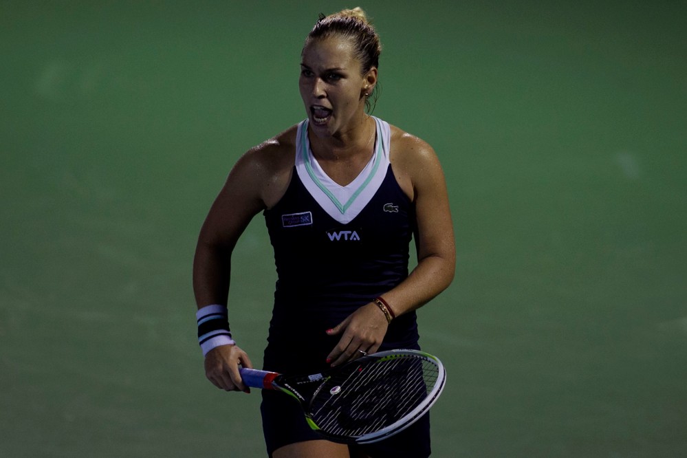Dominika Cibulkova reaction after getting the points during against Donna Vekic final match of the BMW Malaysian Open 2014 in Kuala Lumpur on APRIL 20, 2014. Pix/SAFWAN MANSOR